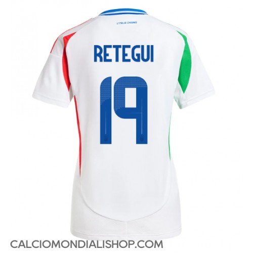 Maglie da calcio Italia Mateo Retegui #19 Seconda Maglia Femminile Europei 2024 Manica Corta